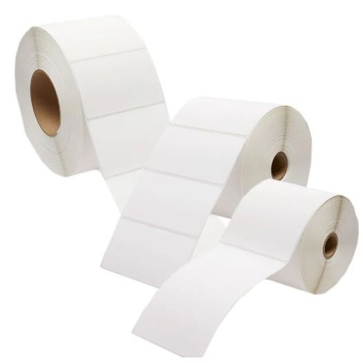 76X48 Thermal Transfer Labels 3000/Roll 76mm Core - 12 Rolls