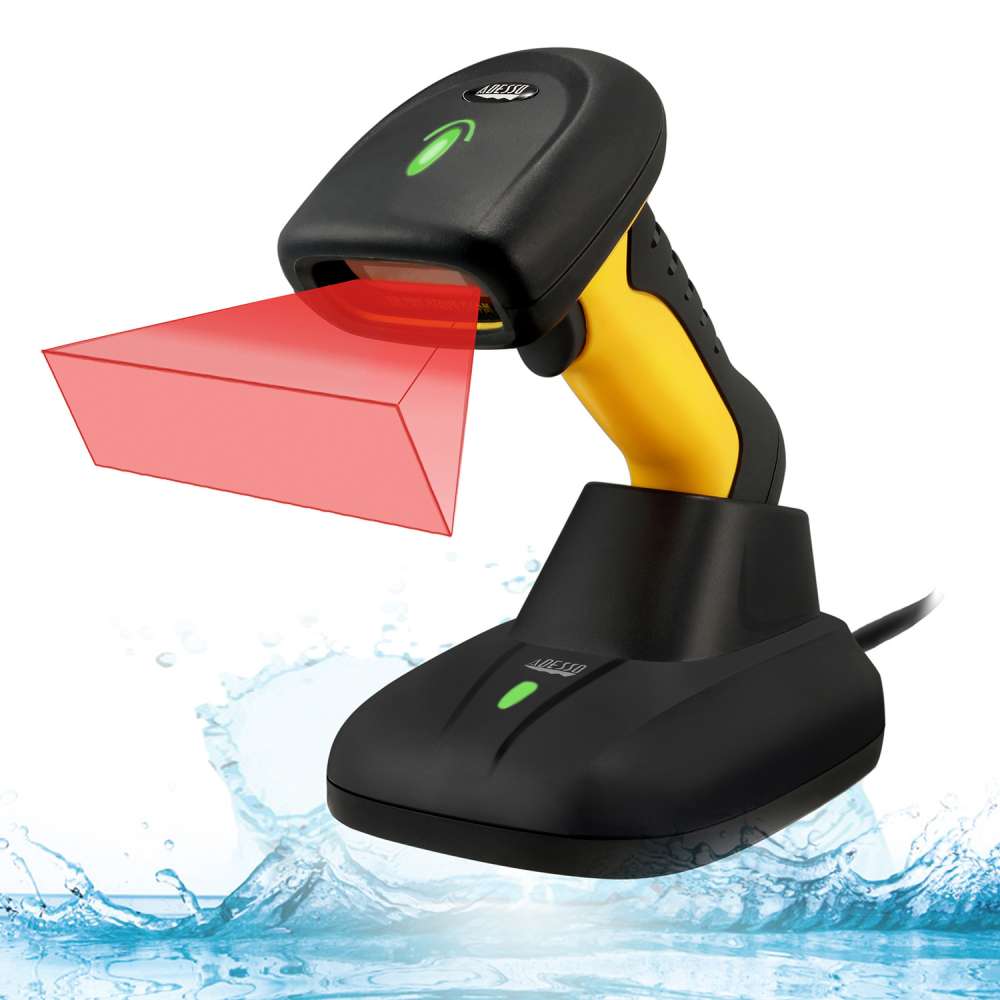 Adesso NuScan 5200TR Waterproof 2D Wireless Barcode Scanner