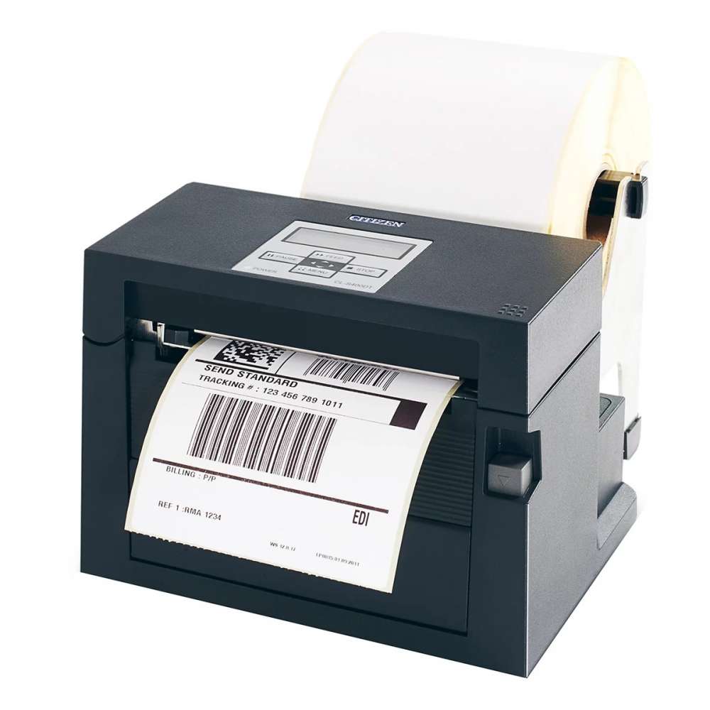 Citizen CL-S400 4" Direct Thermal Label Printer with Media Roll Holder