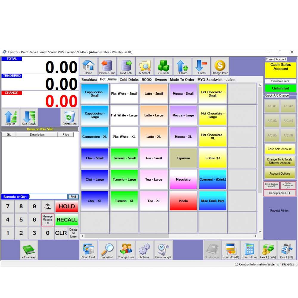 View Control Professional Touch Pos Software