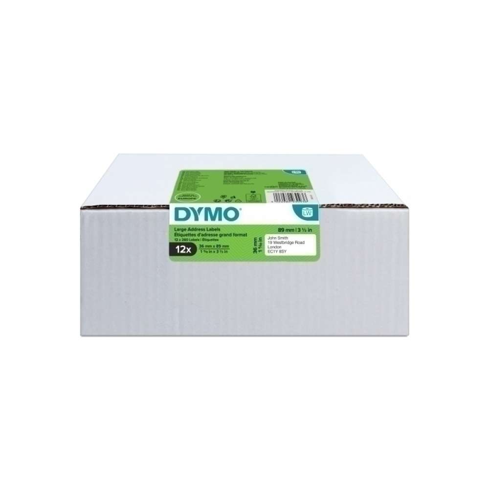 View Dymo Labelwriter 36x89mm Bundle Large Address Label Rolls - 12 Pack