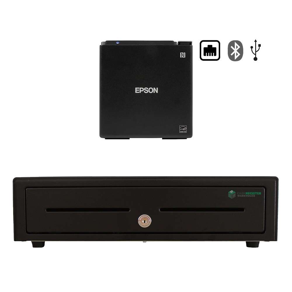 Epson TM-M30II Receipt Printer (Bluetooth, USB & Ethernet) + Cash Drawer Bundle