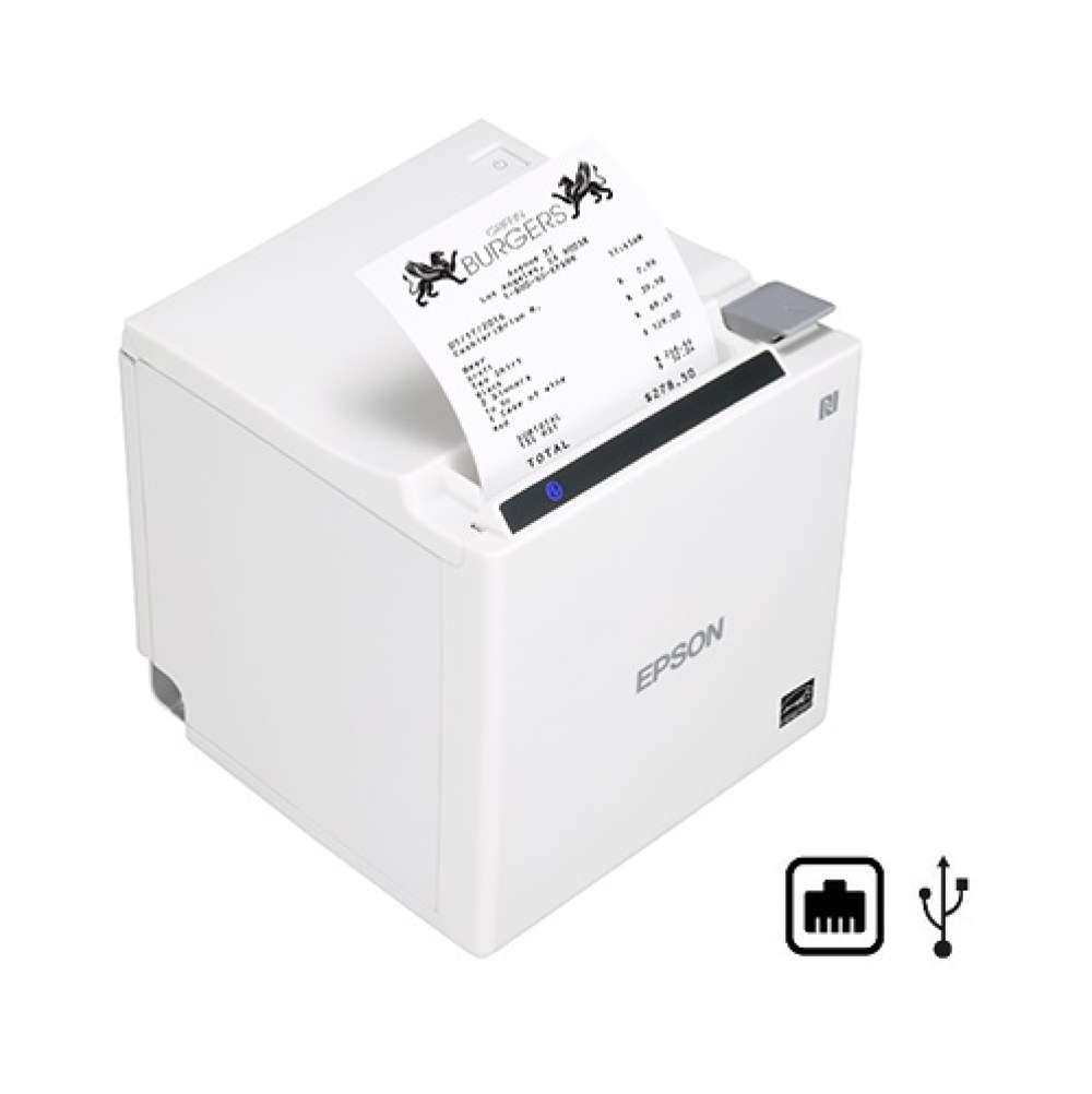 Epson TM-M30II White Ethernet + USB Thermal Receipt Printer