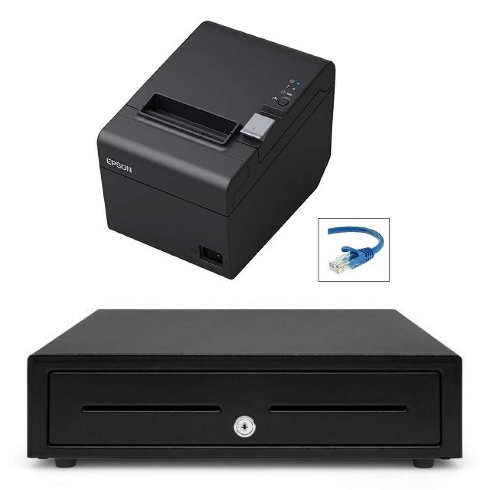 Epson TM-T82III Ethernet + Cash Drawer Bundle