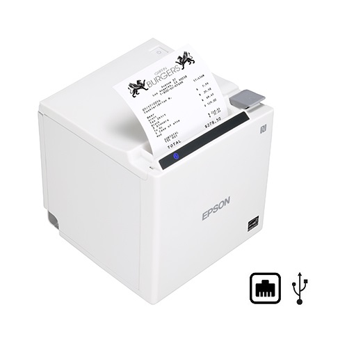View Epson TM-M30II White Ethernet + USB Thermal Receipt Printer