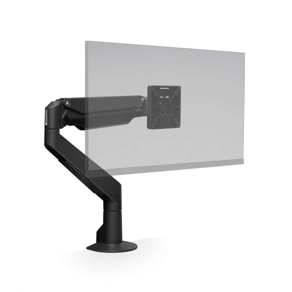 HAT Collective E2 Single Monitor Arm with Top Down Clamp Black