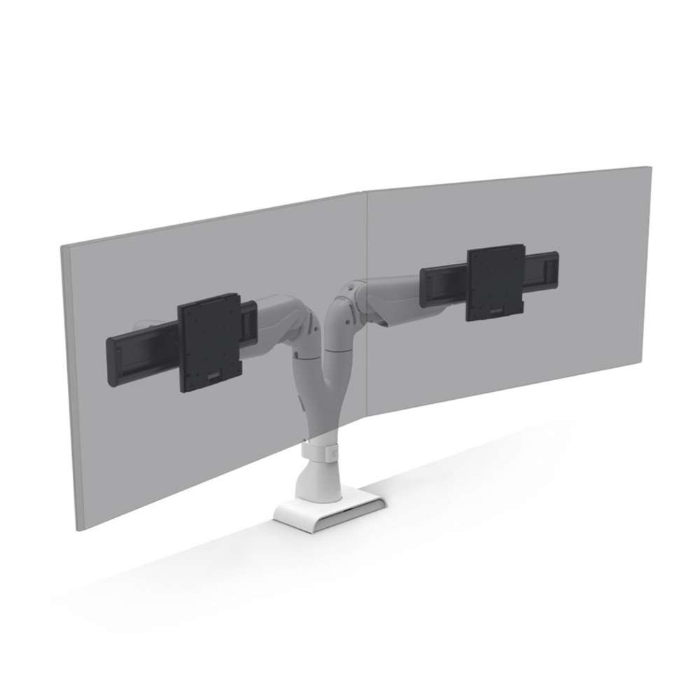 HAT Collective E5 Dual Dynamic Monitor Arm White