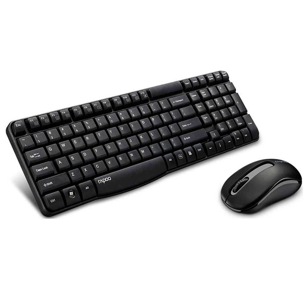 RAPOO X1800S 2.4GHz Wireless Optical Keyboard Mouse Combo Black