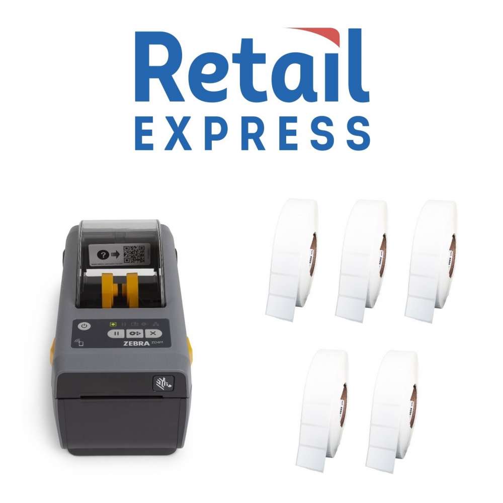 Retail Express ZD411 Product Label Printer Bundle