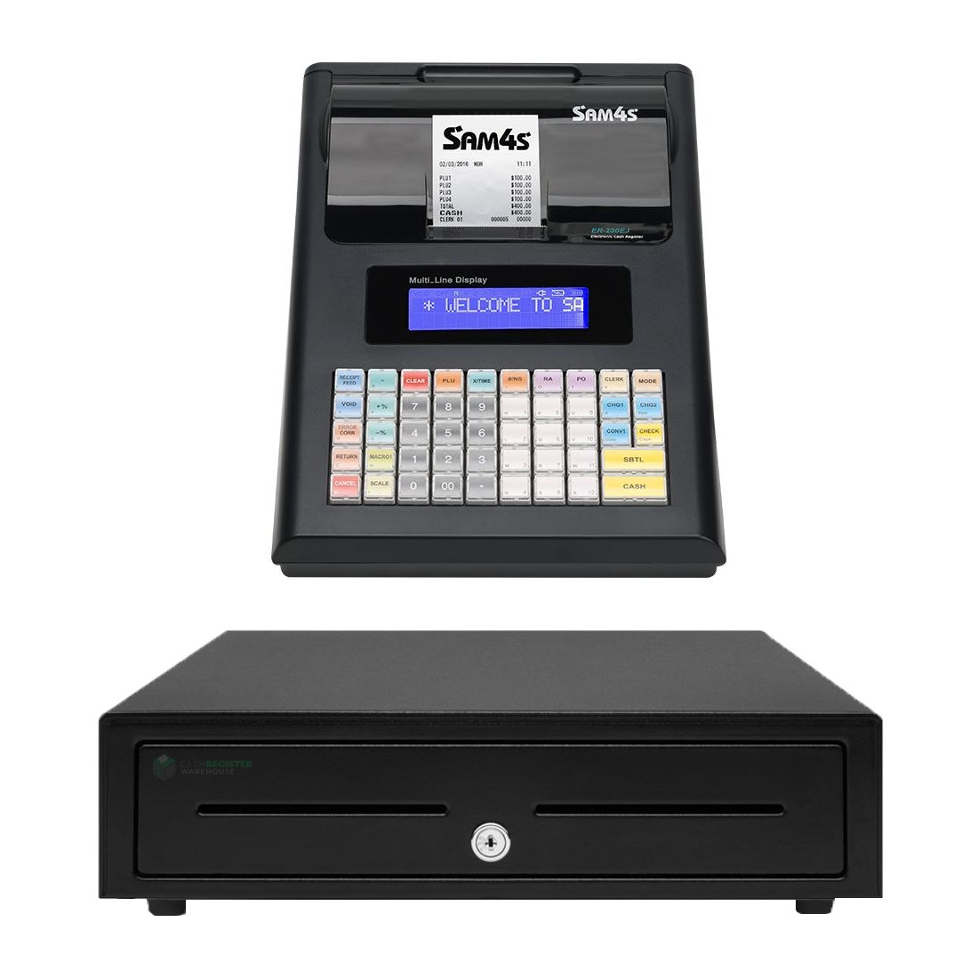 Sam4s ER230EJ Portable Cash Register with Cash Drawer