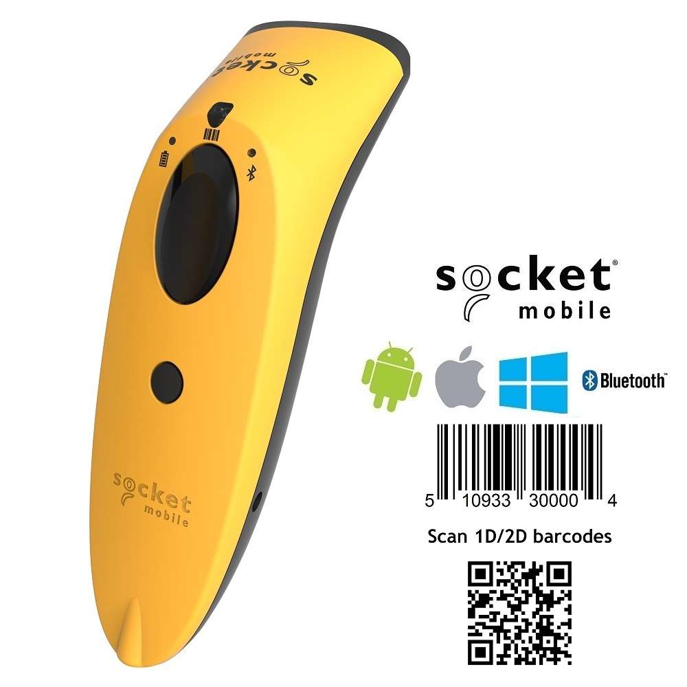 SocketScan S720 2D Bluetooth Barcode Scanner & QR Code Reader Yellow