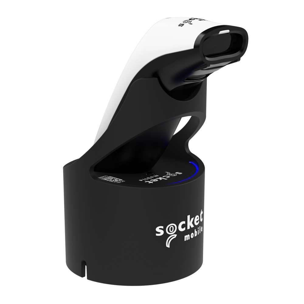 SocketScan S721 2D Bluetooth (BLE) Barcode Scanner, White & Black Magic Dock