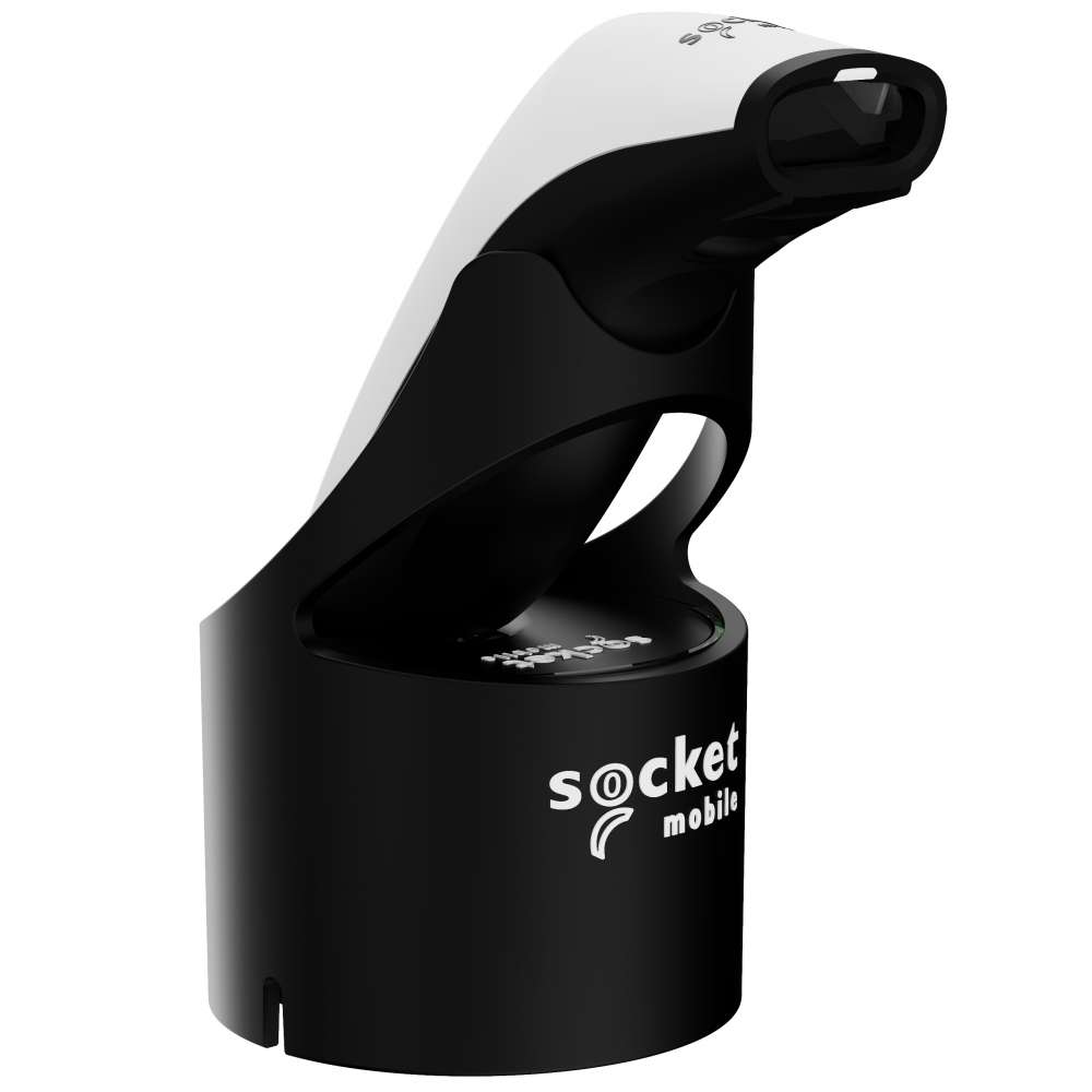 SocketScan S741 2D Bluetooth (BLE) Barcode Scanner, White & Black USB-C Dock