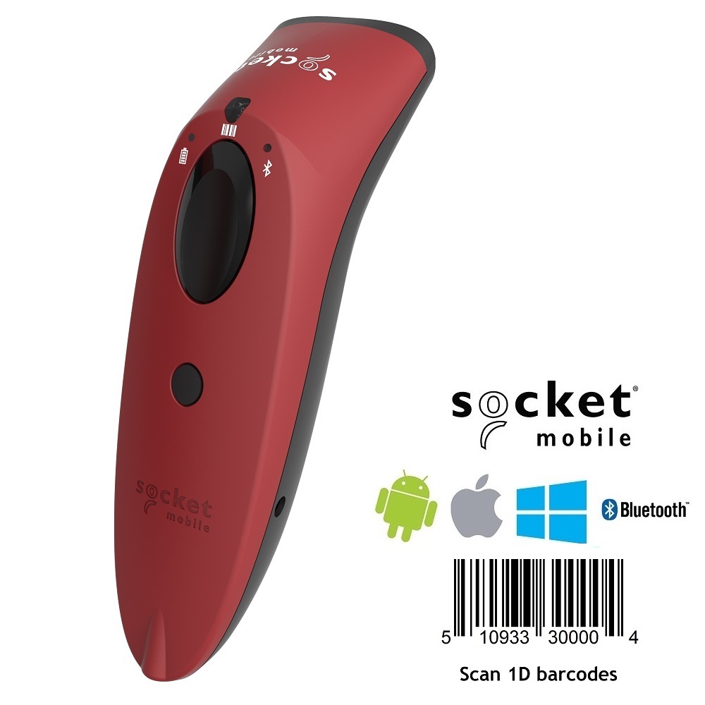 View Socket S700 Barcode Scanner 1D Bluetooth Red