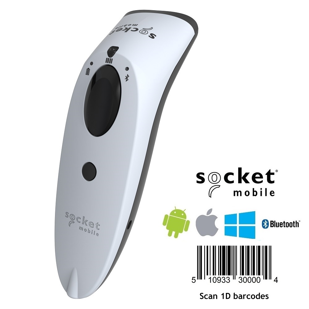 White 1D Imager Barcode Scanner SocketScan S700