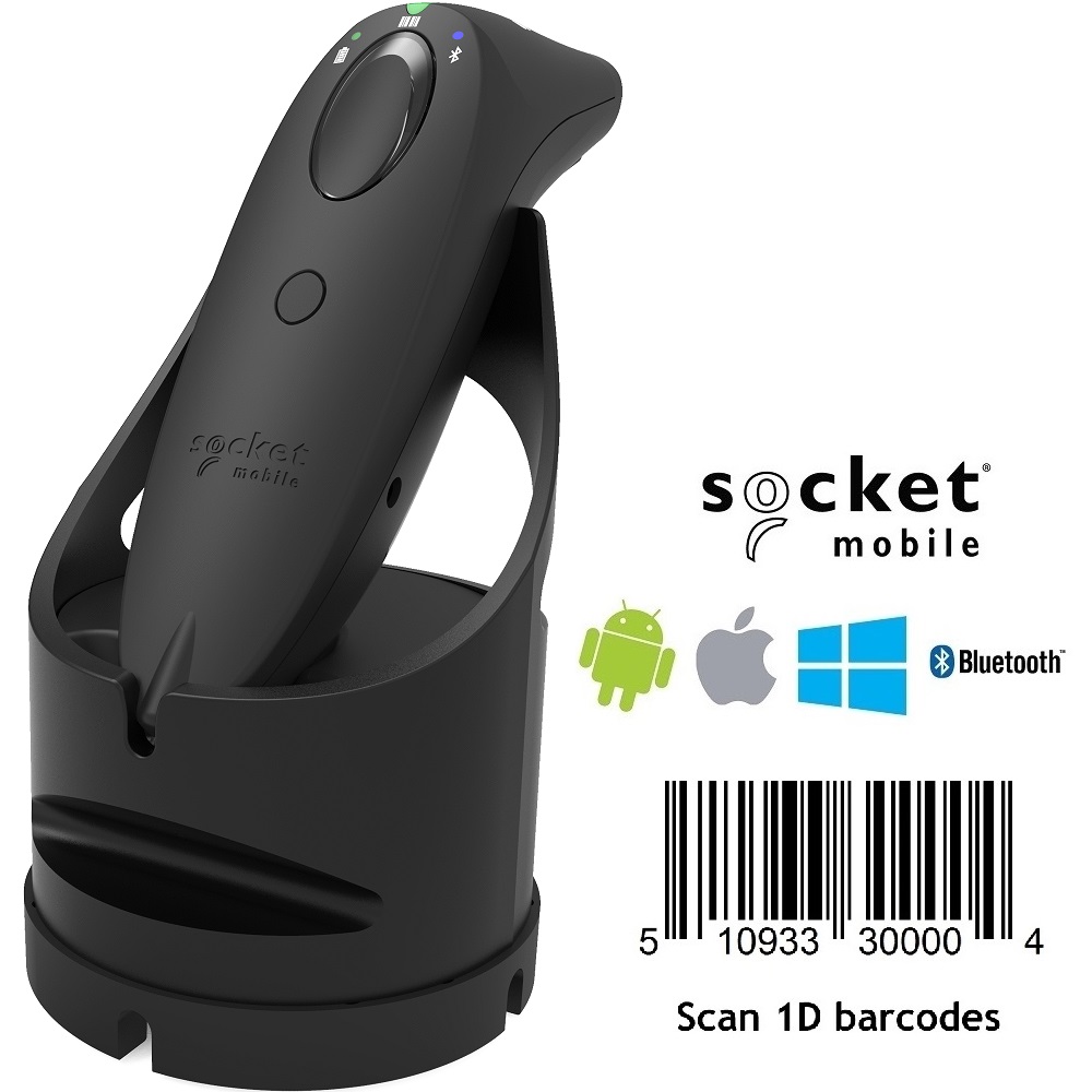 Socket S700 Black 1D Bluetooth Barcode Scanner with Charging Dock