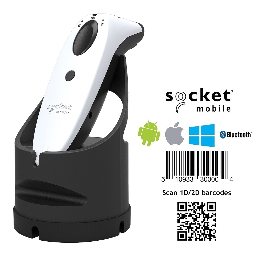 Socket S740 2D Barcode Scanner with Dock White