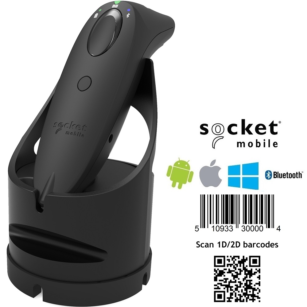 Socket S740 2D Barcode Scanner with Dock Black
