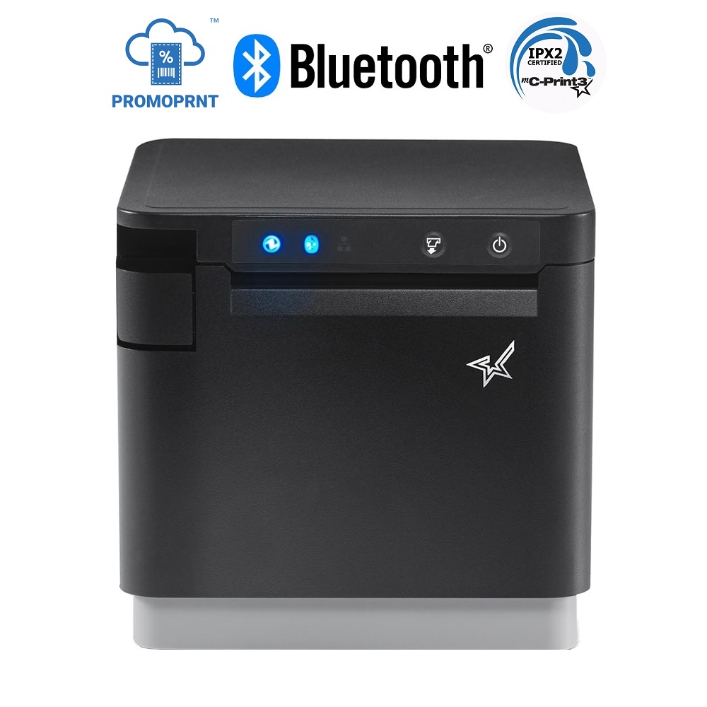 Star mC-Print3 Bluetooth Receipt Printer Black