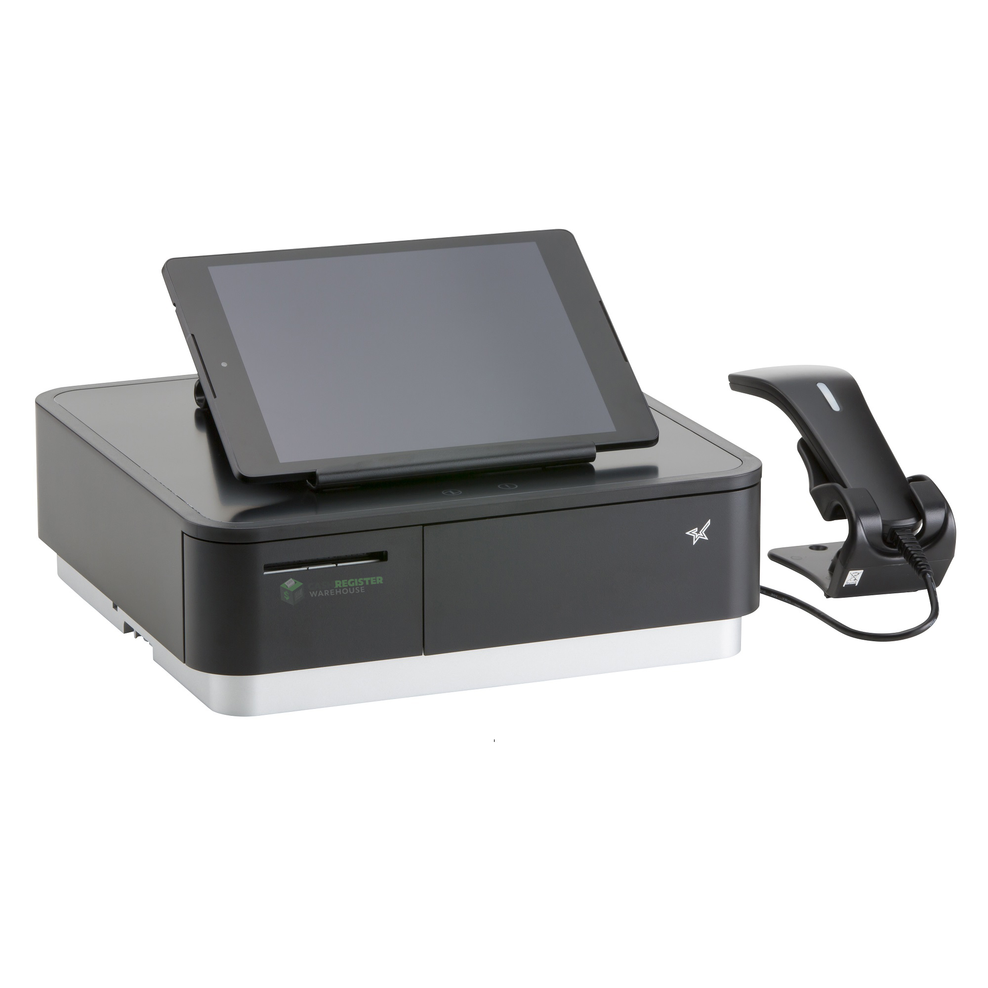 Star mPOP Cash Drawer With Barcode Scanner Black