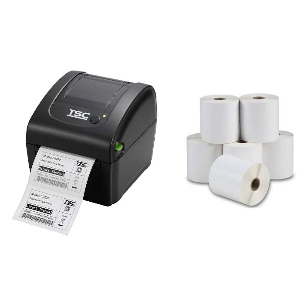 TSC DA210 Shipping Label Printer Bundle