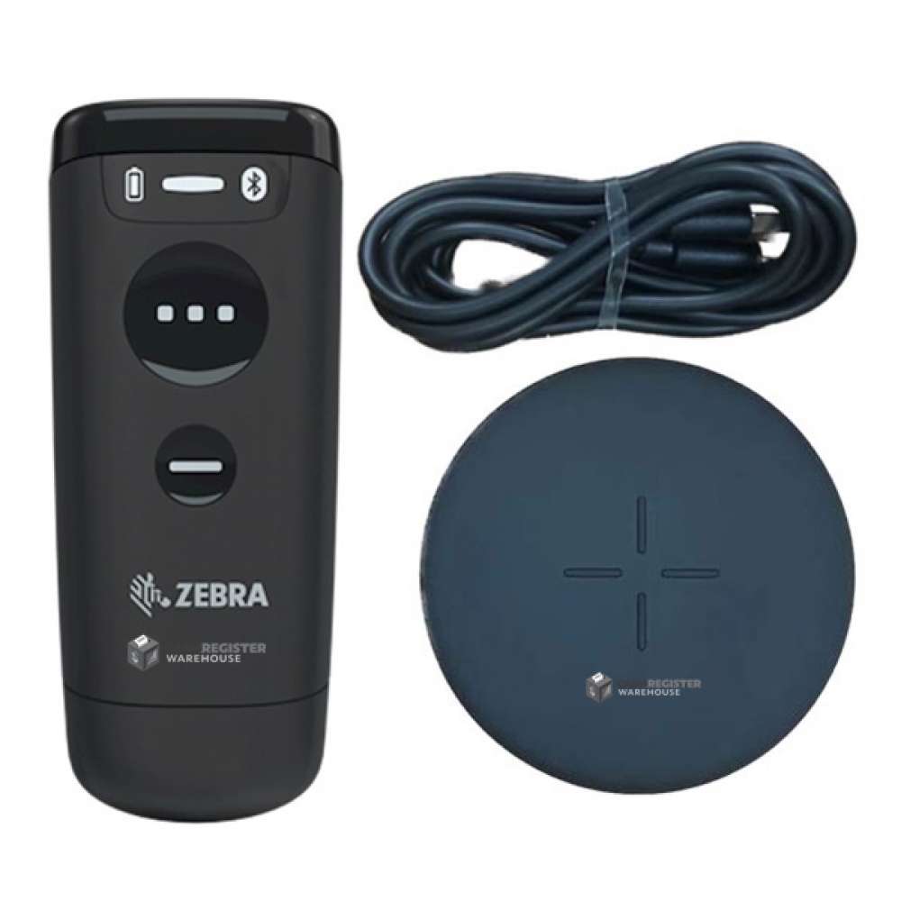 Zebra CS6080-SR Black MFi Cordless Qi Pad Charger Kit