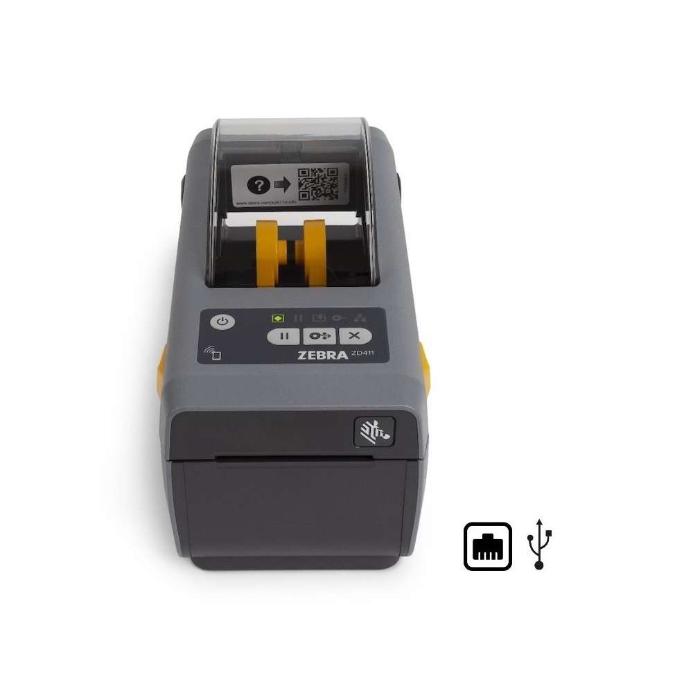 Zebra ZD411 2" Direct Thermal Label Printer with USB & Ethernet Interface