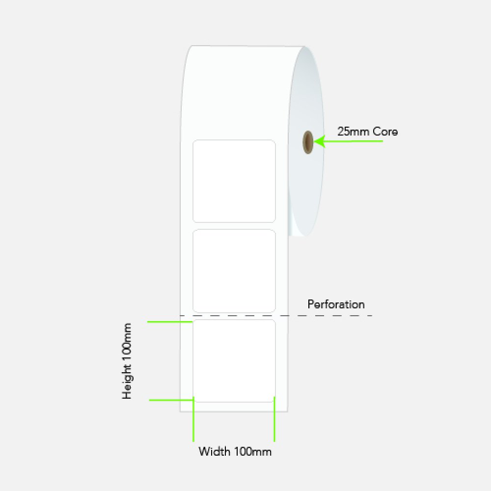 100X100 Direct Thermal Labels Example