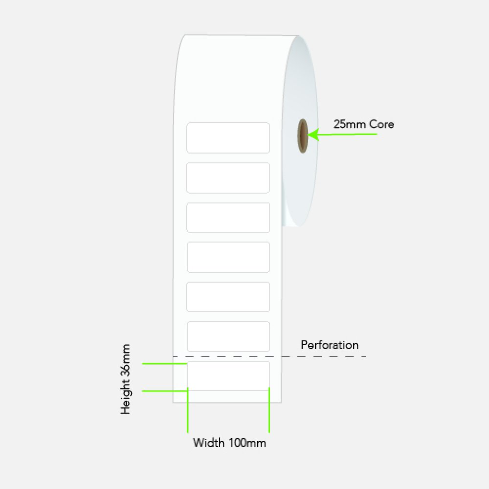 100x36 Thermal Transfer Label Example