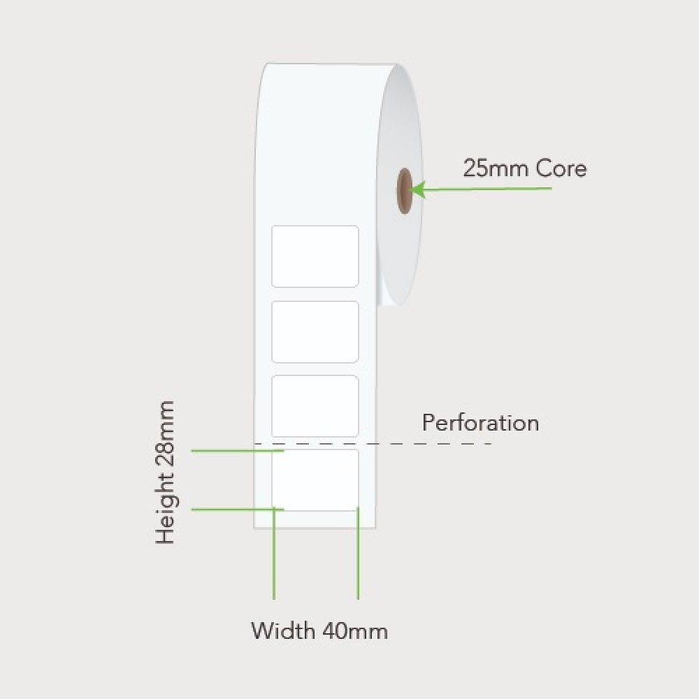 40mm x 28mm Label Example