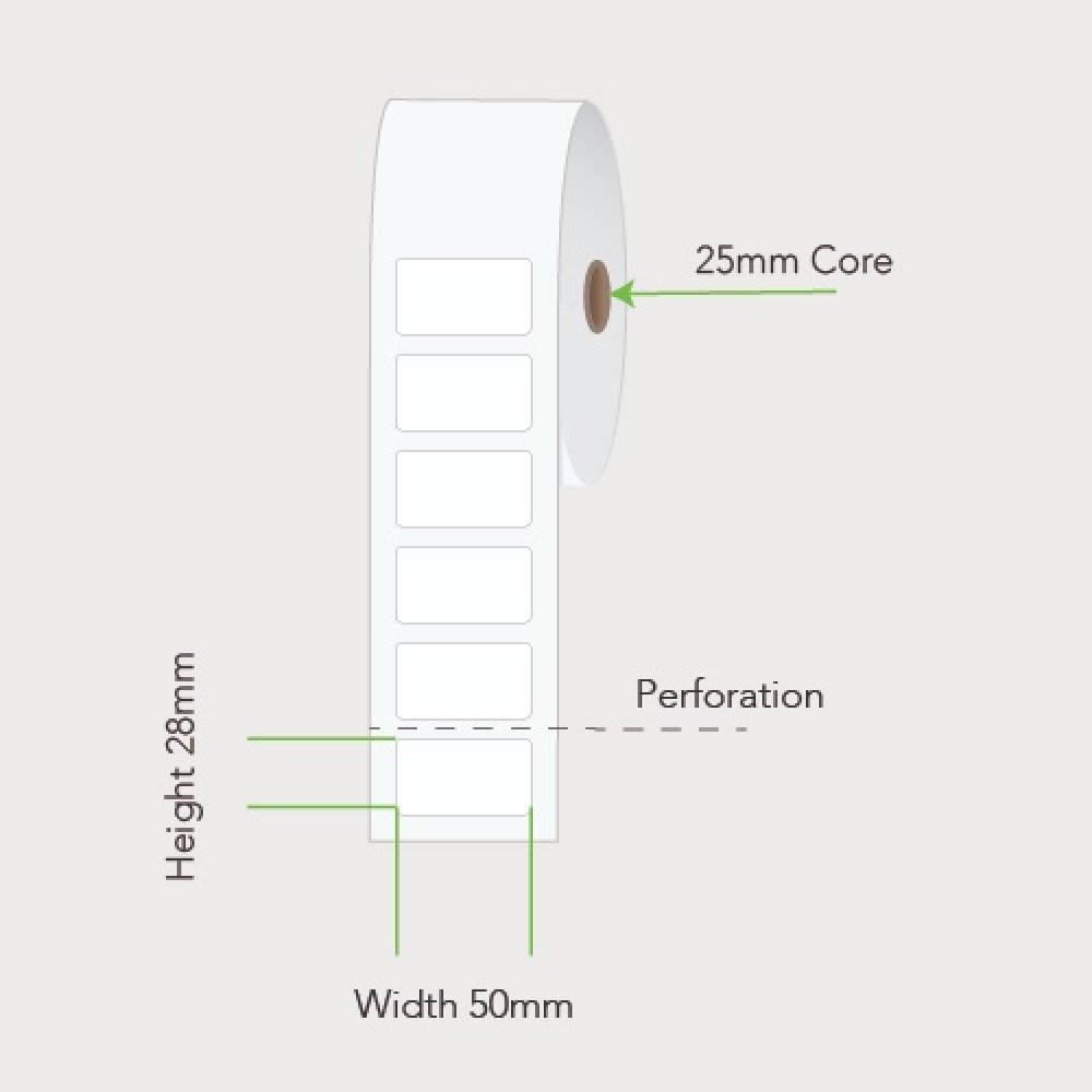 50mm x 28mm Label Example