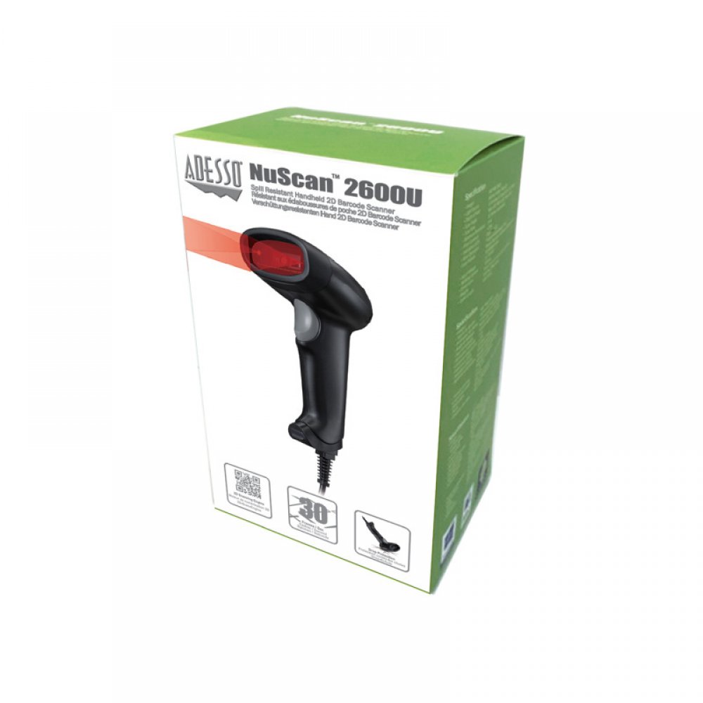 Adesso NuScan 2600U Wired 2D Barcode Sca