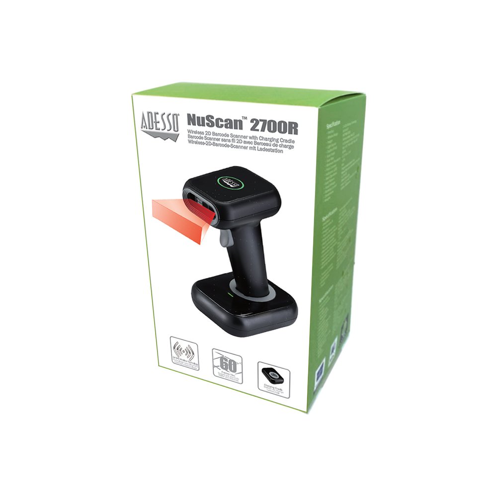 Adesso NuScan 2700R 2D Wireless Barcode 