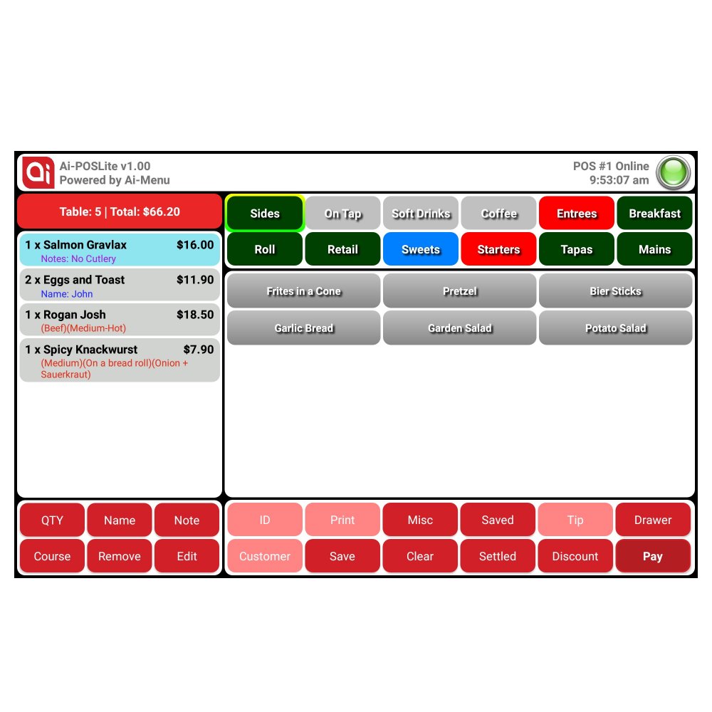 Ai-Lite POS Sales Screen