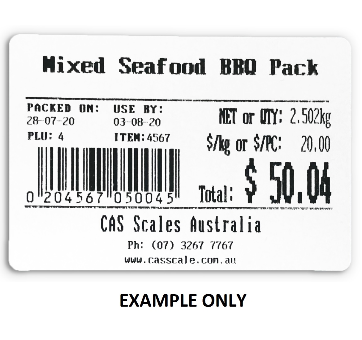 CAS 58x40 Blank Scale Label Example