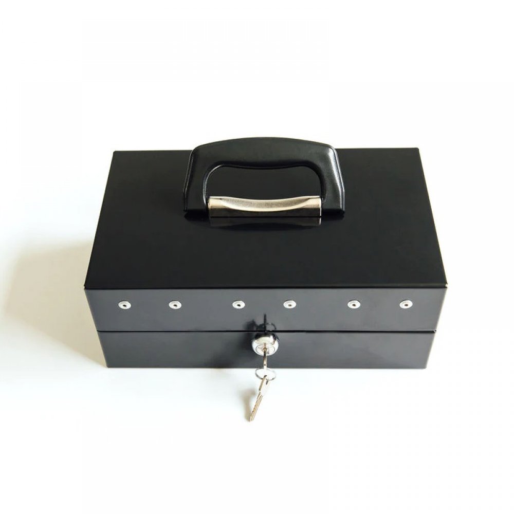 Norwood Metal Cash Box Black Closed