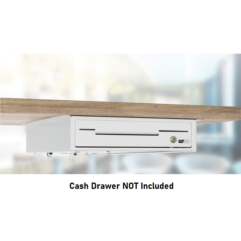 POS-Mate Cash Drawer Brackets White Moun