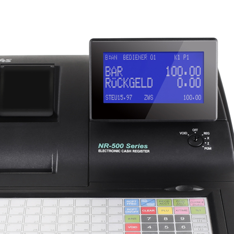 Sam4s NR-520 Cash Register Front Display