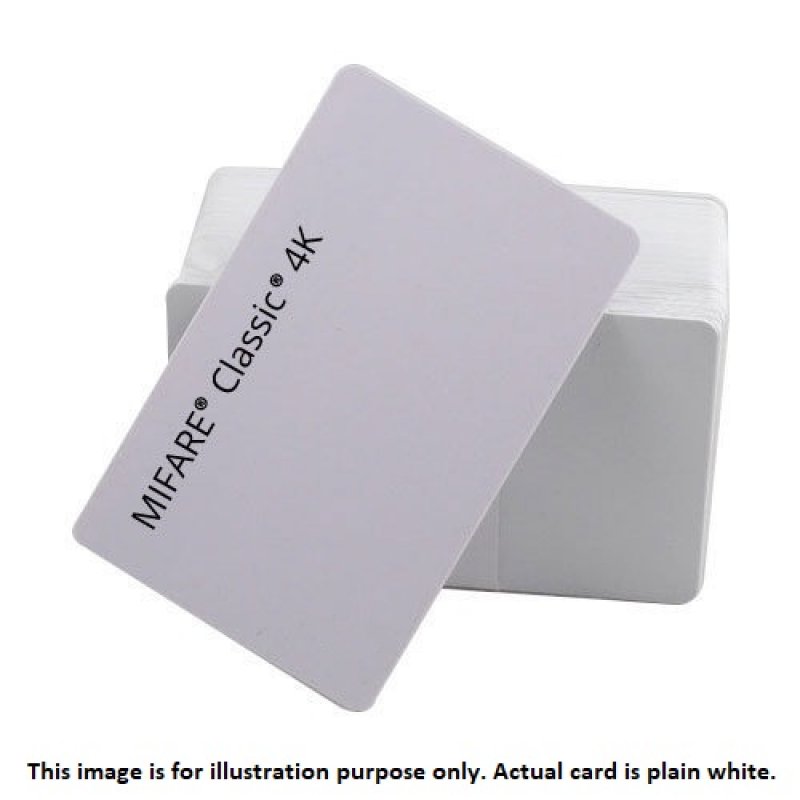 100 x Contactless MIFARE (DBOND) 4KB Plain White