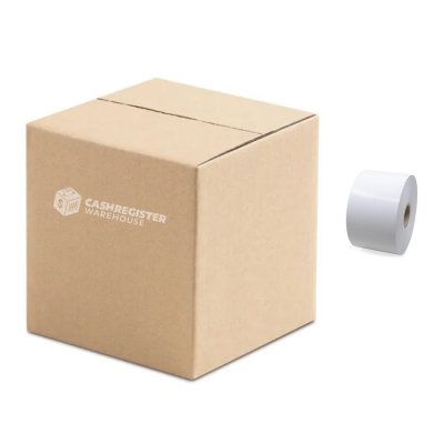 80mm x 75mm Permanent Adhesive Linerless Label Rolls - Box of 16