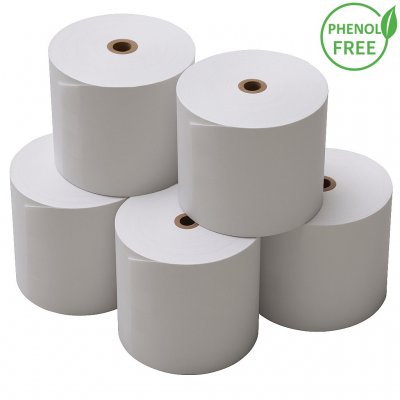 80x80 Phenol-Free Thermal Paper Rolls - 50 Rolls