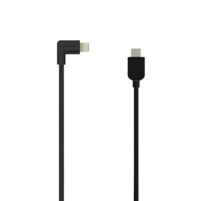 Bosstab Right Angled Lightning to USB-C Cable Black - 3 Metres