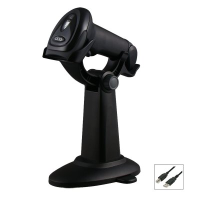 Cino A670 USB Corded 2D Barcode Scanner with Smart Stand