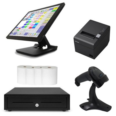 Control Pro Touch Screen POS System Bundle with Handheld Barcode Scanner