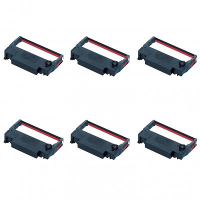 Epson ERC 30/34/38 Red & Black Ink Ribbons - 6 Pack