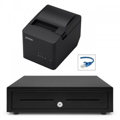 Epson TM-T20X Ethernet + Cash Drawer Bundle