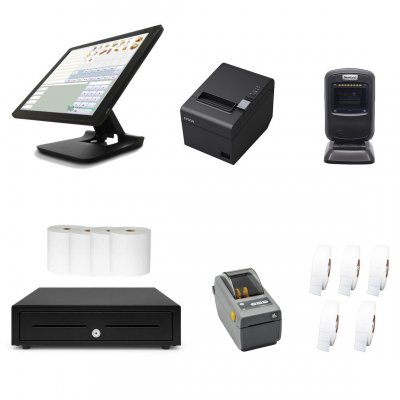 NeoPOS POS System Bundle with Barcode Scanner & Label Printer