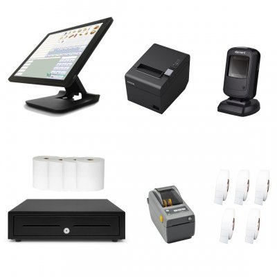 NeoPOS POS System Bundle with Barcode Scanner & Label Printer
