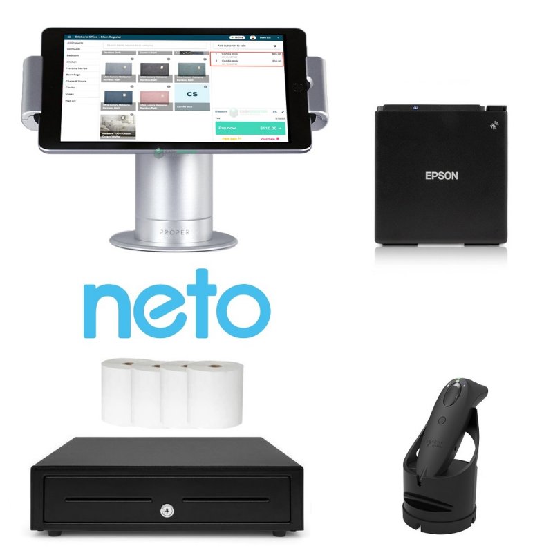 Neto Retail iPad POS Bundle with Bluetooth Barcode Scanner