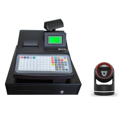 Nexa NE-510F Cash Register with Bench Top Barcode Scanner